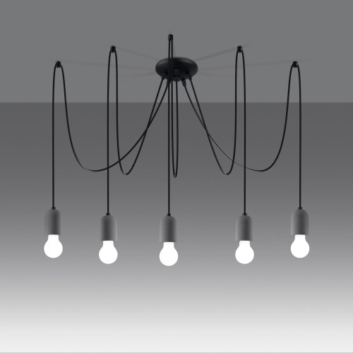 Żyrandol NESO 5 z żarówkami LED E27