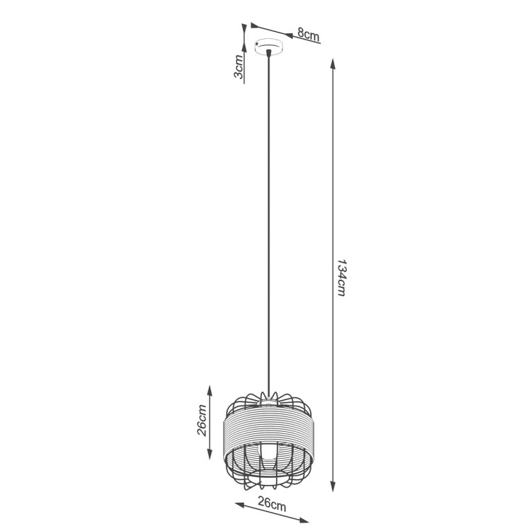 Lampa Wisząca FOST wymiary