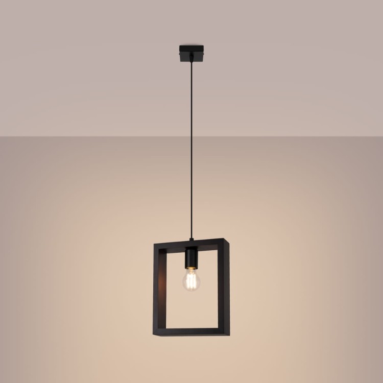 Lampa wisząca ARIES wenge z żarówką LED