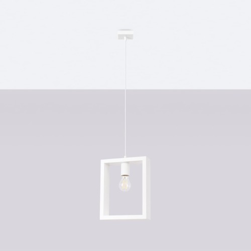 Lampa wisząca ARIES biała z żarówką LED