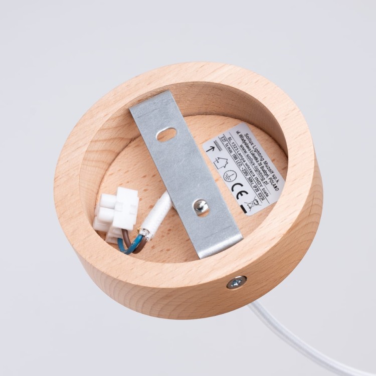 Lampa wisząca INDY biała podsufitka z kostką elektryczną