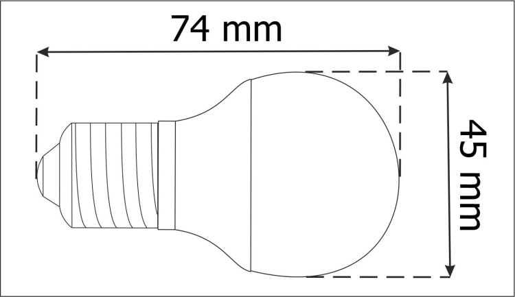 Żarówka Led E27 16SMD 2835H Kula Ceramiczna Ciepła 6W/540lm wymiary