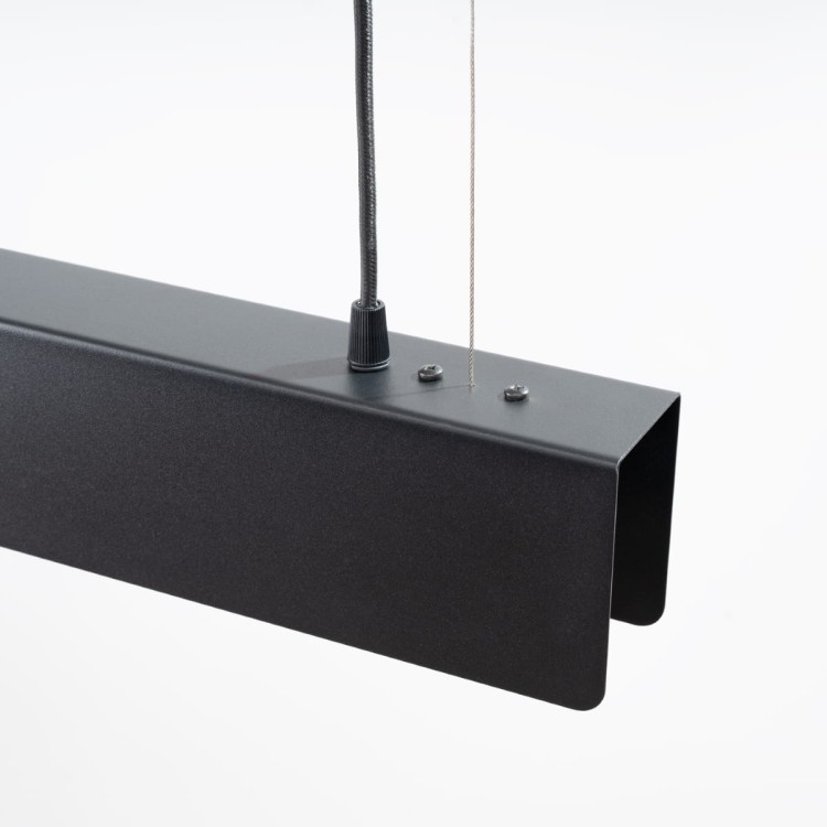 Lampa wisząca SPARK czarna powieszanie i zasilanie