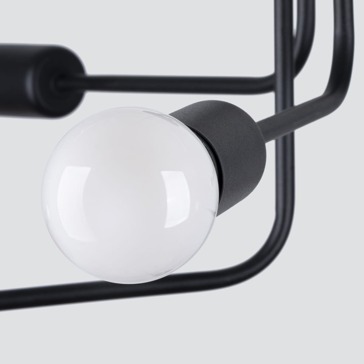 Żyrandol NORAH 6 czarny widok oprawy