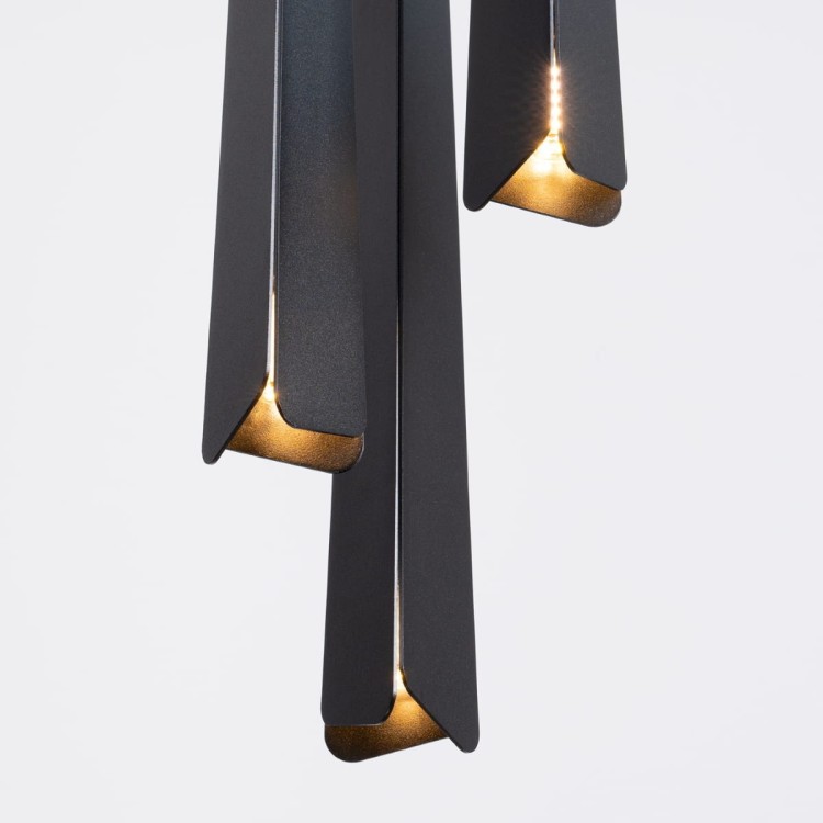 Żyrandol PRYSM 3P czarny z LED G9