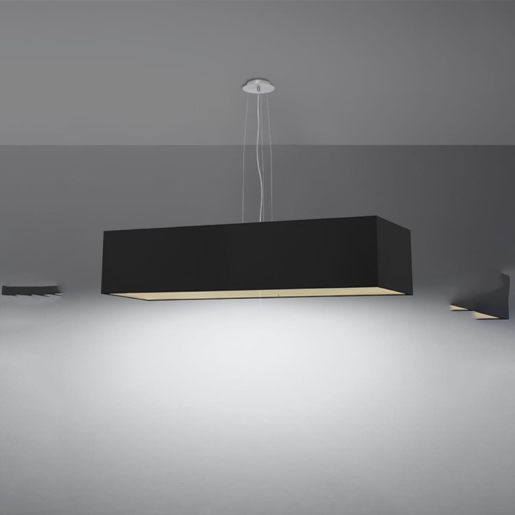 Żyrandol SANTA 120 czarny z żarówkami LED