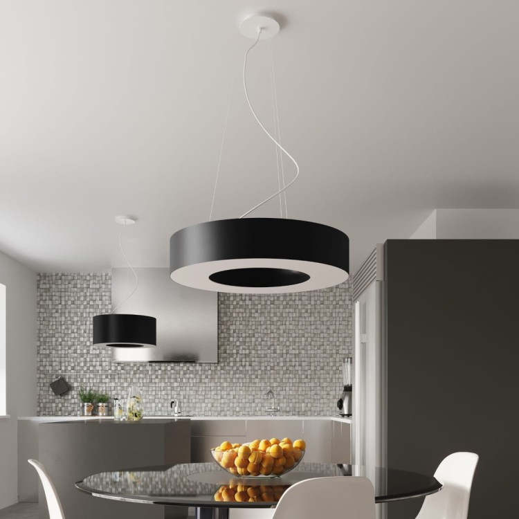 Żyrandol SATURNO 90 czarny kuchnio-jadalnia