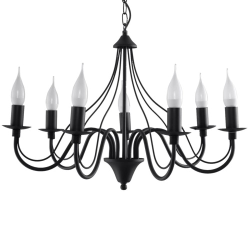 Żyrandol MINERWA 7 czarny