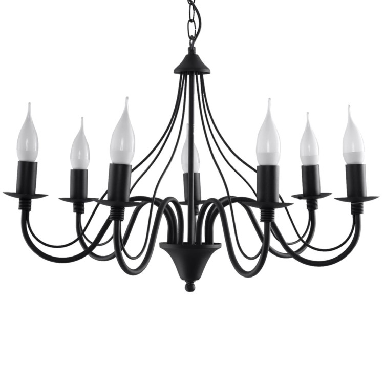 Żyrandol MINERWA 7 czarny