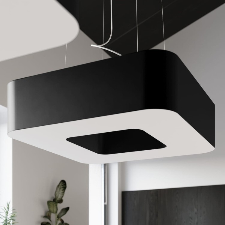 Lampa wisząca URANO 80 czarny wizualizacja widok