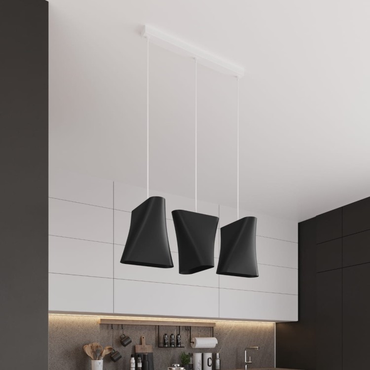 Żyrandol BLUM 3 czarny widok