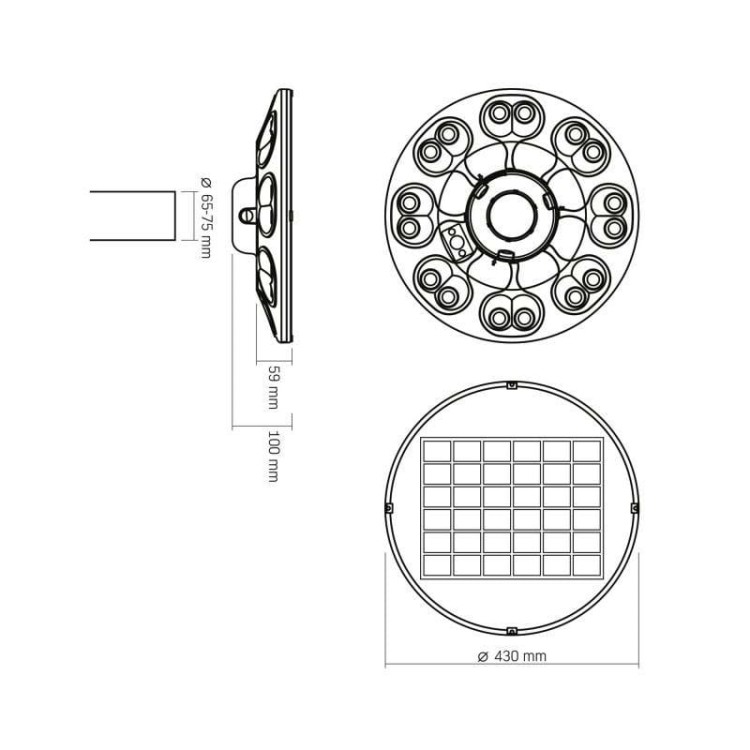 Fotowoltaiczna lampa parkowa LED wymiary