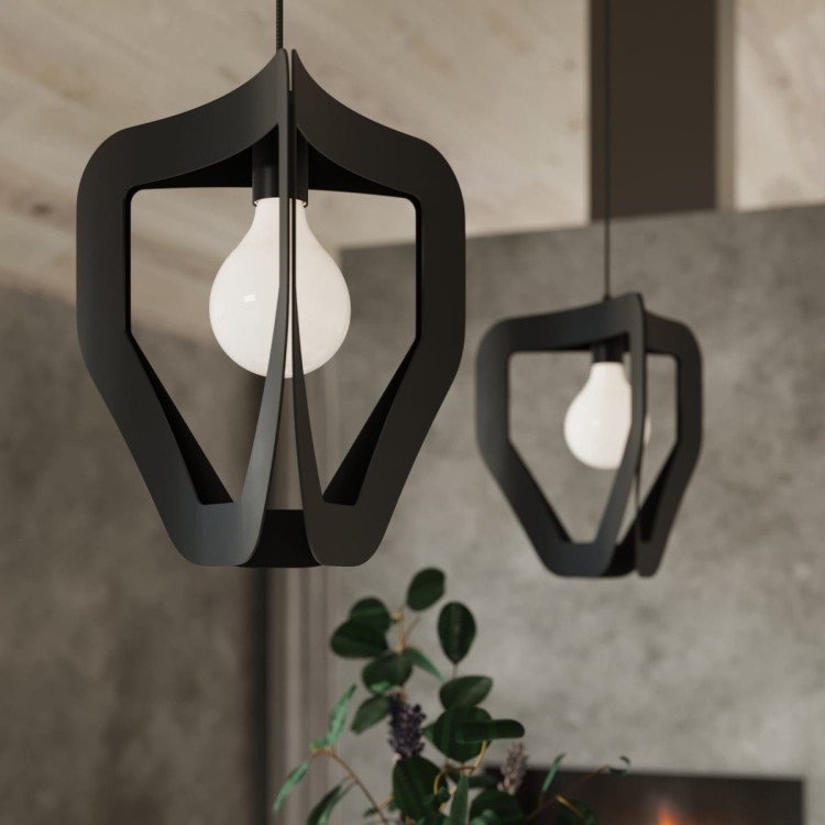 Lampa wisząca TRES czarna żyrandol