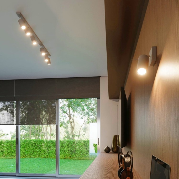 Plafon RING szary aranżącja salonu