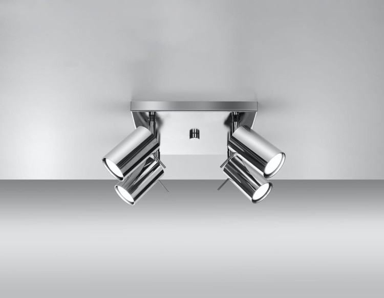 Plafon RING 4 chrom z led Gu10