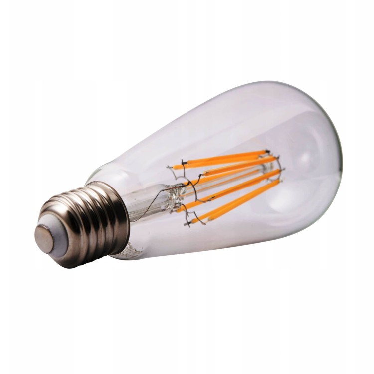 Żarówka LED E27 COG Filament Edison Ciepła 8W/960lm Łezka