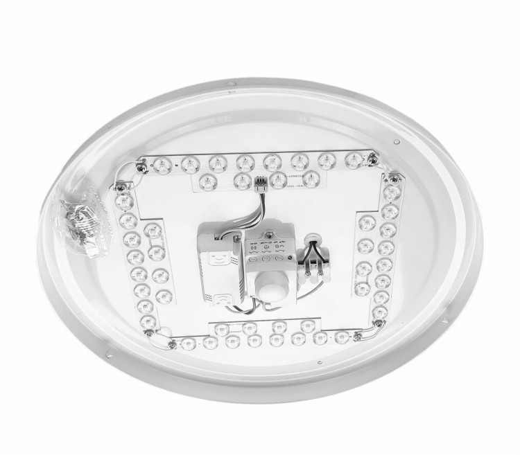 Panel LED+PIR natynkowy okrągły ustawienia