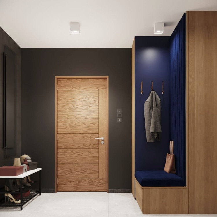 Plafony HATI biały w przedpokoju