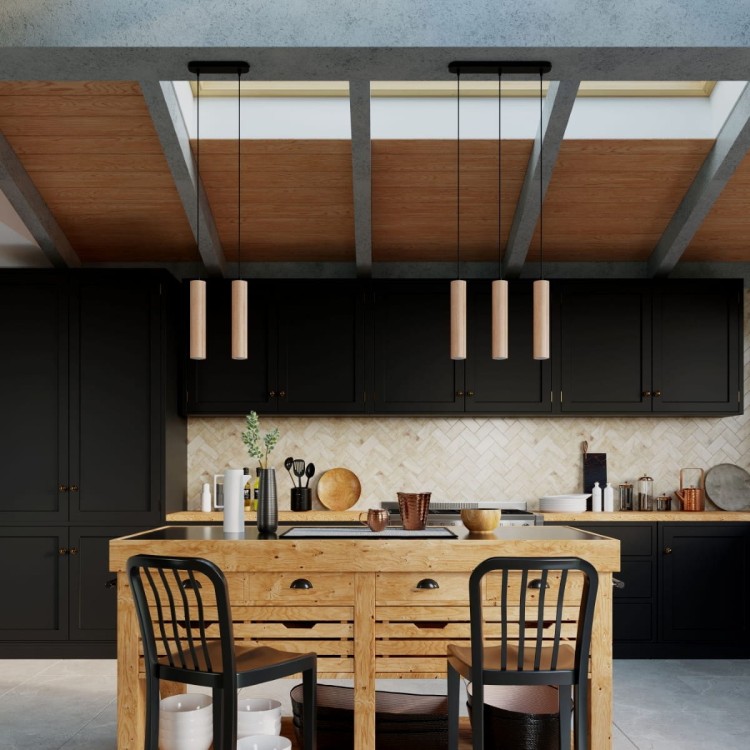 Lampa wisząca LINO 3L z LINO 2L w jadalni