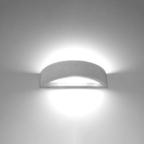 Kinkiet ATENA beton z żarówką LED