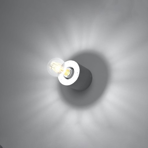 Kinkiet SALGADO beton z żarówką LED filament