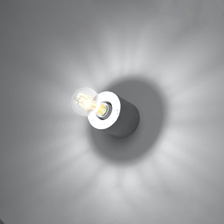 Kinkiet SALGADO beton z żarówką LED filament