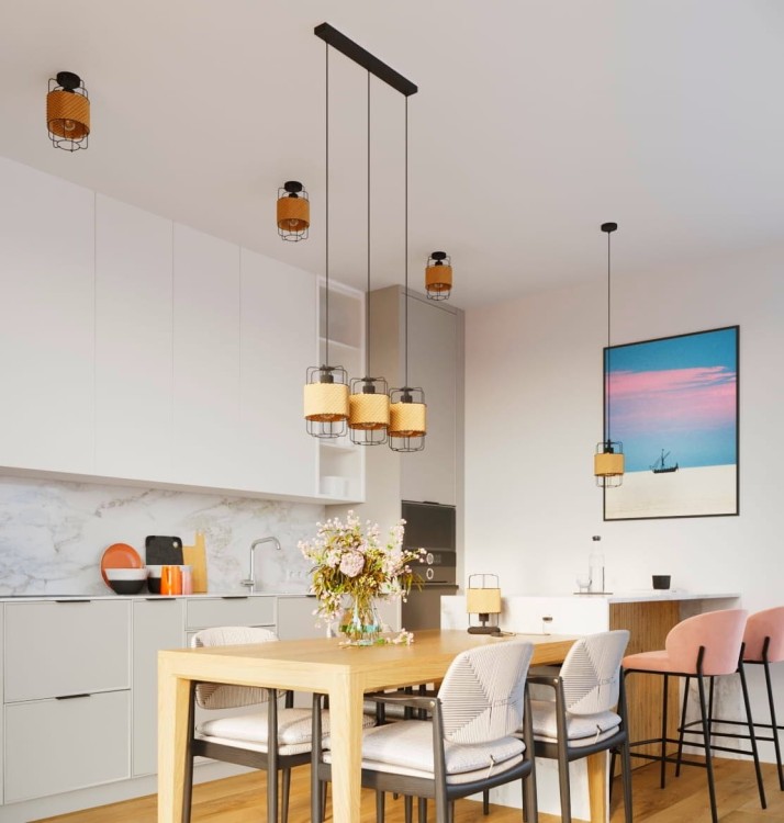 Lampy wiszące GIZUR aranżacja w jadalni