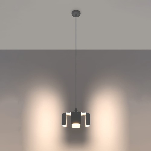 Lampa wisząca TULIP czarny z żarówką LED