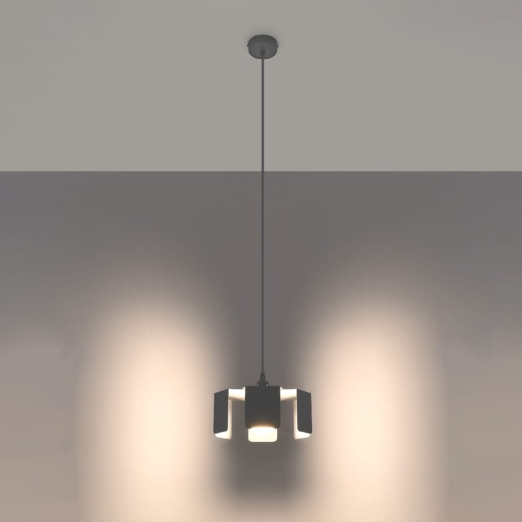 Lampa wisząca TULIP czarny z żarówką LED