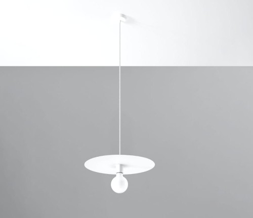 Lampa wisząca FLAVIO biała z żarówką LED