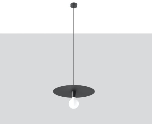 Lampa wisząca FLAVIO czarna z żarówką LED