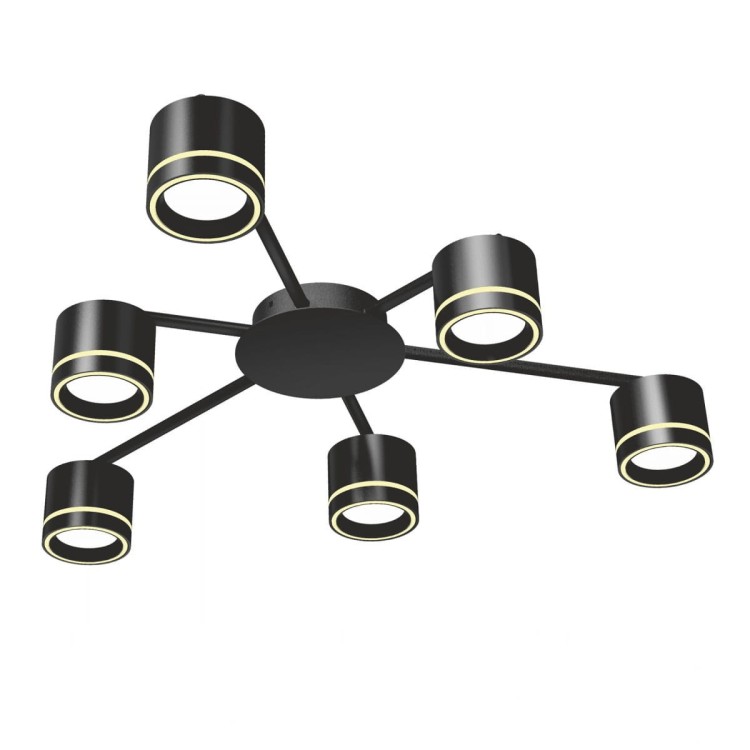 Oprawa sufitowa 6xLED GX53 czarna