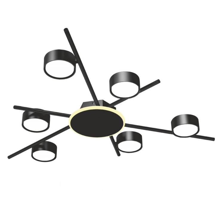 Oprawa sufitowa 6xLED GX53 czarna podświetlana