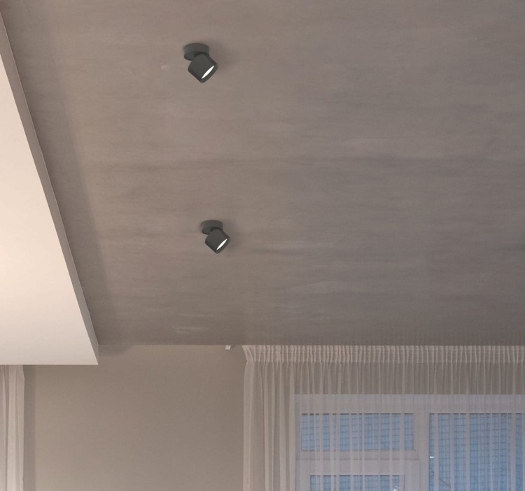 Oprawa punktowa LED GX53 ruchoma czarna montaż sufitowy