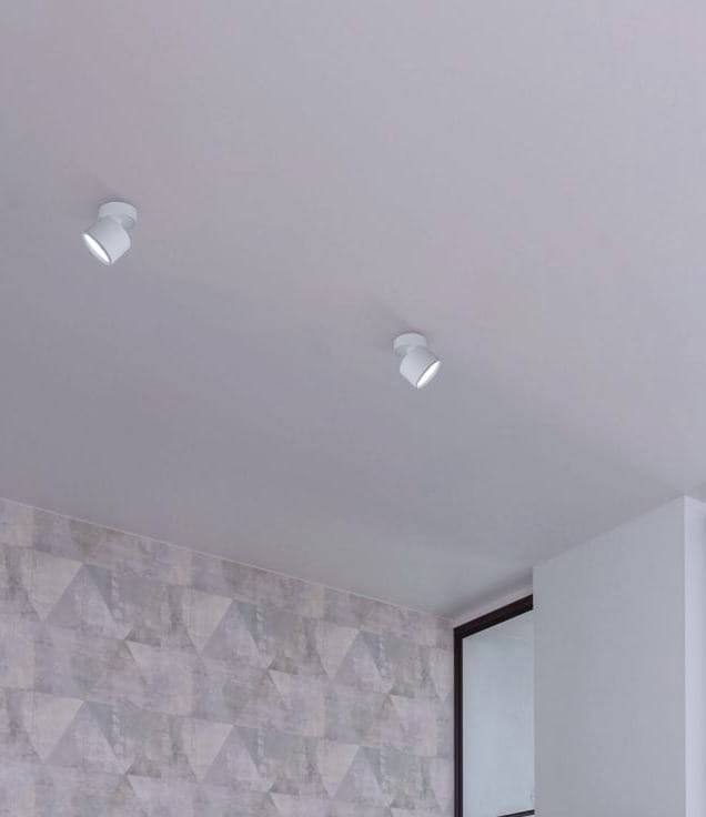 Oprawa punktowa LED GX53 ruchoma biała montaż sufitowy