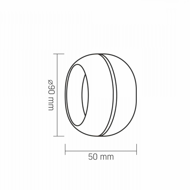 Oprawa sufitowa LED GX53 czarna kulista wymiary