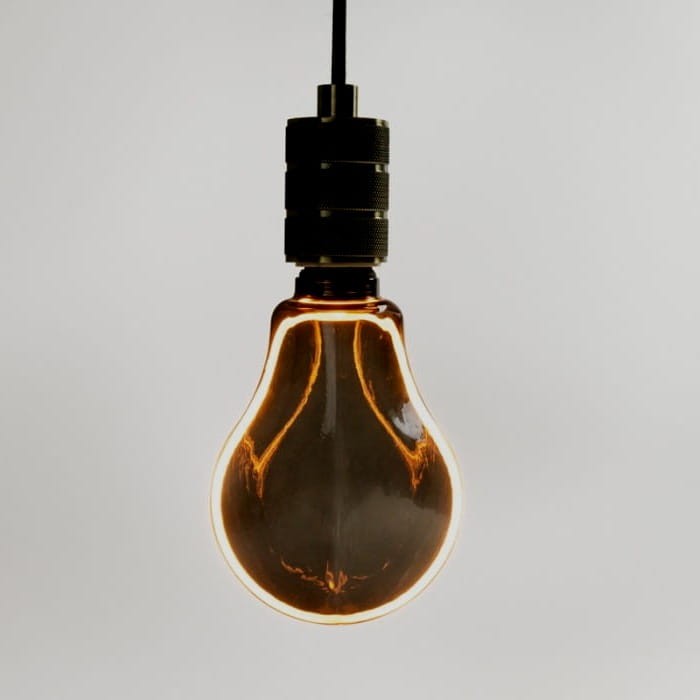 Żarówka ozdobna LED E27 4W/100lm A110 smoke z oprawą typu loft