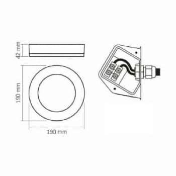 Wdoodporny plafon panel LED 15W/1600 lm wymiary