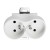 Gniazdko Elektryczne Podwójne Podtynkowe Białe