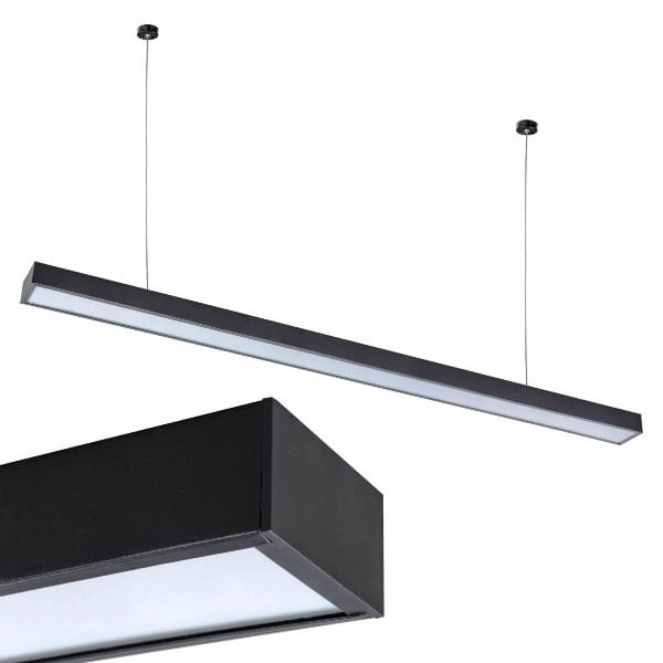 Lampa liniowa LED 40W/3200lm czarna barwa światła neutralna