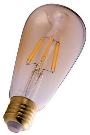 Żarówka LED E27 COG filament retro edison ciepła 8W/960lm łezka