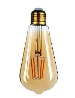 Żarówka LED E27 Filament 8W/700lm Łezka Amber WW Edison