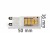 Żarówka LED G9 5W 500lm CW wymiary