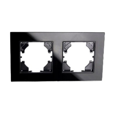 ramka szklana podwójna czarna