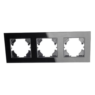 ramka szklana potrójna czarna