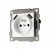 Gniazdko elektryczne pojedyncze z portami USB białe