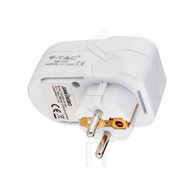 Gniazdko wtyczkowe 230V z portami USB białe z uziemieniem