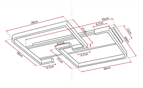 Smart Aura 2L RGB z podświetleniem wymiary