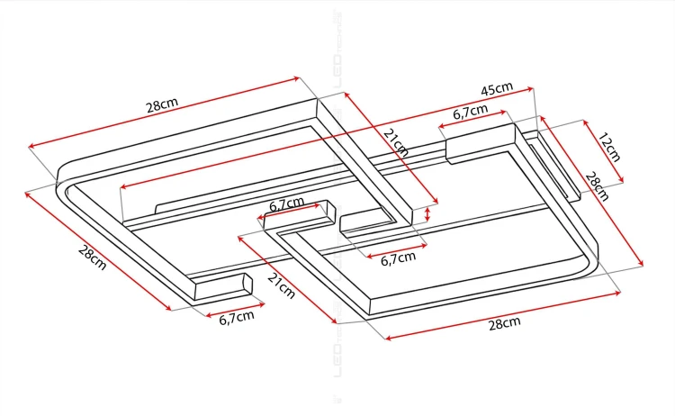 Smart Aura 2L RGB z podświetleniem wymiary