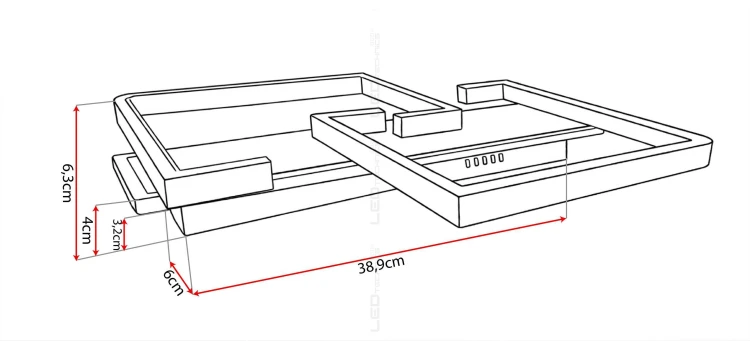 Lampa LED Smart Aura 2L RGB wymiary